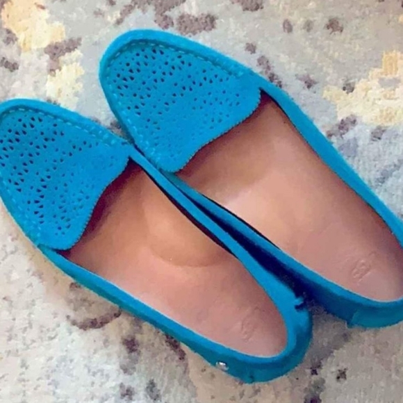UGG blue sued flat shoes, Size 8 - Picture 2 of 5